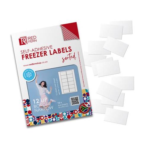 Redfern Freezer 12UP Inkjet Laser Labels -10sheets