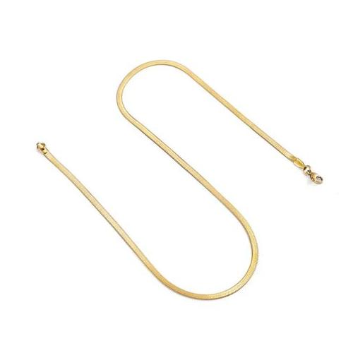 Unisex 18K Yellow Gold Snake Chains