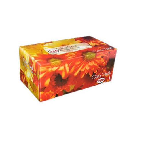 Satin touch Facial Tissue in box 200's 2 ply