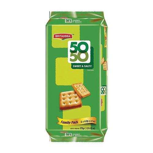 Britannia 50 50 Sweet & Salty Biscuits 2 x 372g