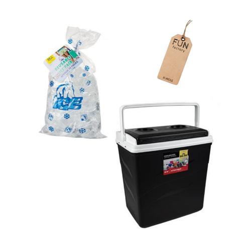26L Hardbody Cooler Box with 1.5kg Reusable Ice Cubes
