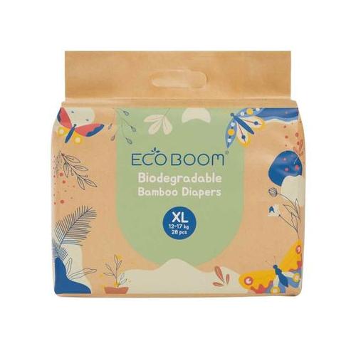 Eco Boom Joy Bamboo Nappies 5 XL - 112 Pcs Biodegradable Eco-Friendly