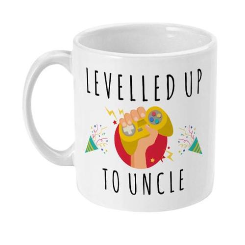 Levelled Up to Uncle Christmas Birthday Father's Day Gamer For Him Gift Mug