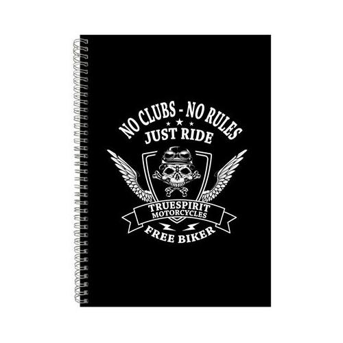 No Clubs - No Rules Notebook Biker Gift Idea A4 Notepad 132