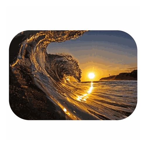 Sunset Waves Printed Mouse Pad