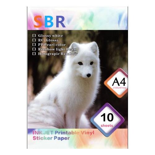 Printable A4 Vinyl Sticker Papers - 10 Sheets - Rainbow Pet Film