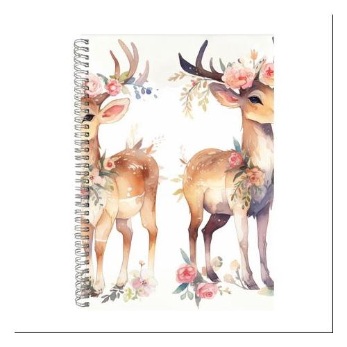 REINDEER Watercolor Gift Idea A4 Notepad 236