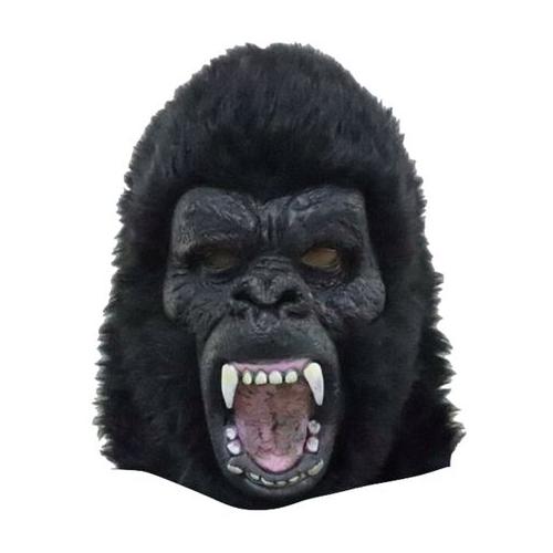 Party Halloween Full Face Gorilla Plush Head Mask - 25cm