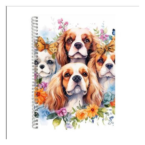 Flower Dogs 92 Gift Idea A4 Notepad 201