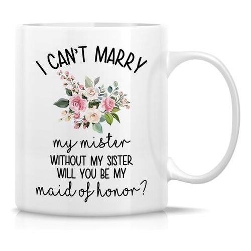 Will You Be My Maid Of Honor Wedding Bridal Shower Gift Mug