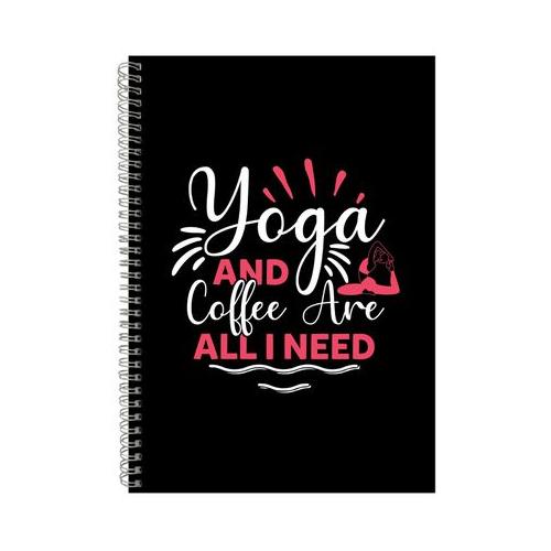 Yoga And Coffee Notebook Yoga Gift Idea A4 Notepad 152