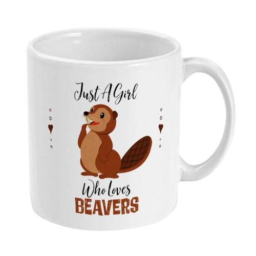 Just A Girl Who Loves Beavers Christmas Birthday For Her Gift Mug