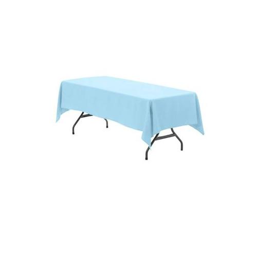 Sky Blue Plain Rectangular Table Cloth