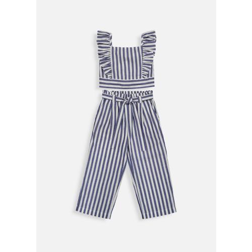 Stripe Top & Culotte Pants Set