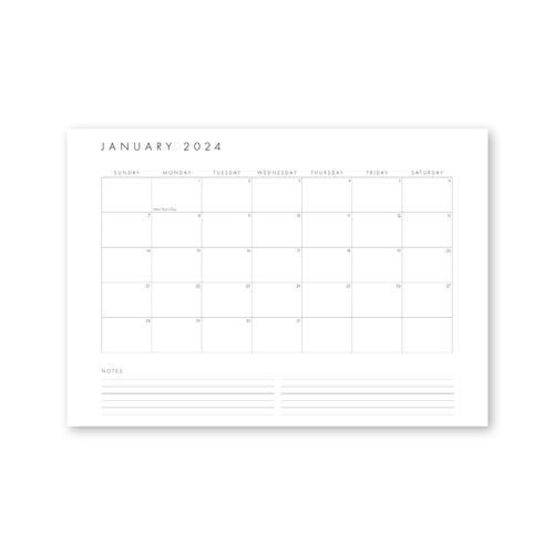 2024 A3 Desk Calendar - Minimalist