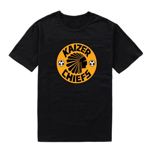Katz Designs - Black Short Sleeve T Shirt - Kaizer Chiefs