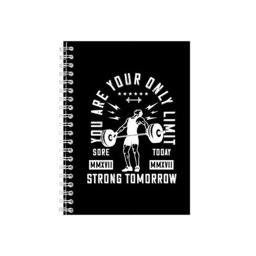 You Are Your Only Limit Notebook Fitness Gift Idea A5 notes 128