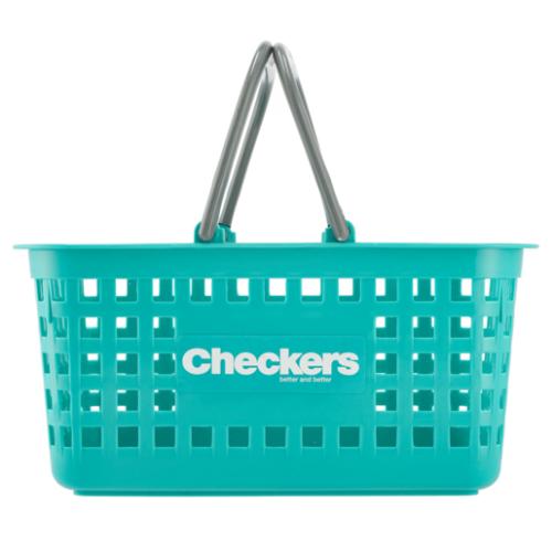 Checkers Turquoise Shopping Basket