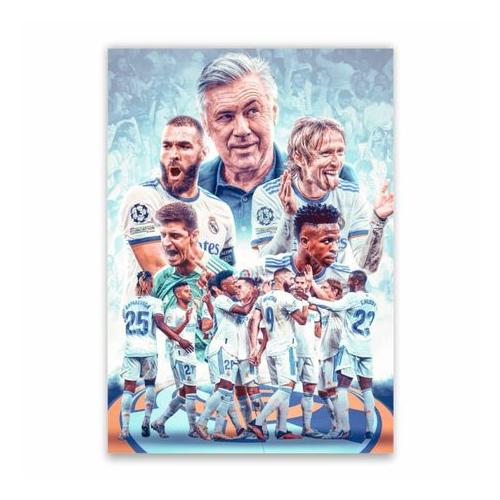 Real Madrid Team Collage Poster - A1