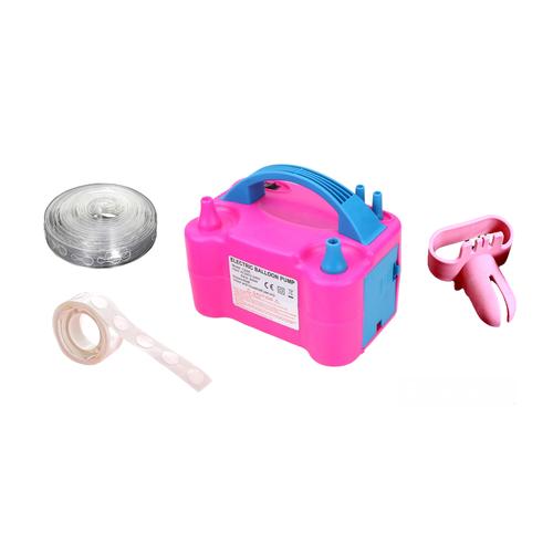 Electric Balloon Pump Kit With Balloon Knotter, Glue Dots & Garland Tape