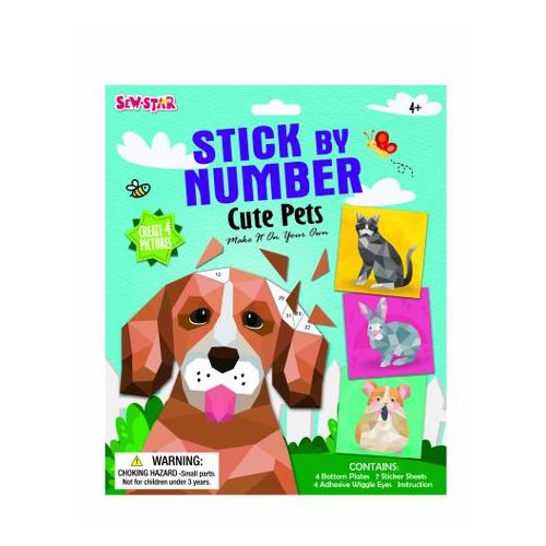 Sew-Star Stick by Numbers 4 Cute Pets