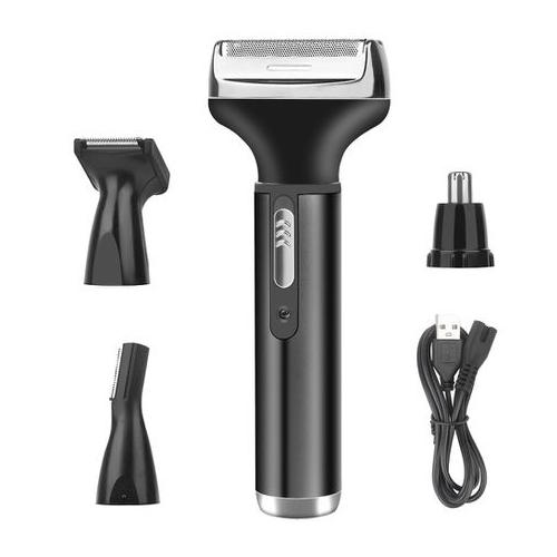 Portable 4 in 1 Electric Hair Trimmer for Face/Eyebrow/Ear and Nose Hair