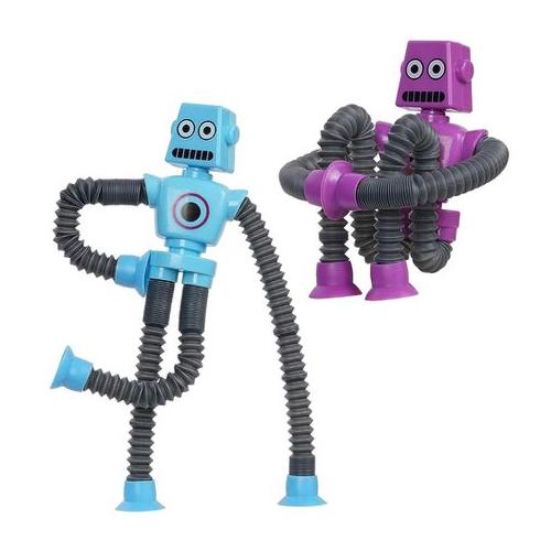 Kids Toy Suction Cup Super Stretchy Shape Changing Robot Set of 2
