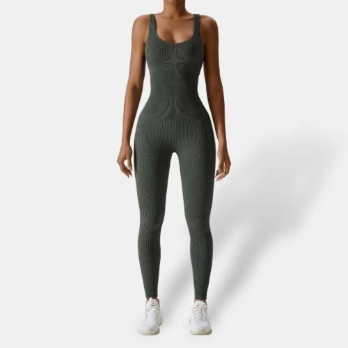 Seamless Jumpsuit - Tank Top - Army Green