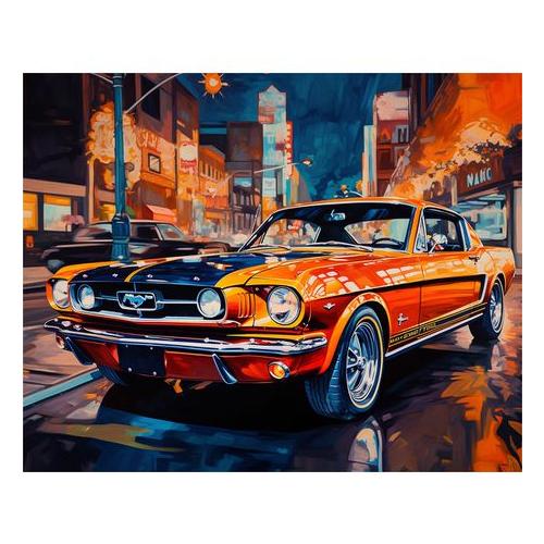 DIY Paint by Numbers Oil Painting Kit - Mustang Sally