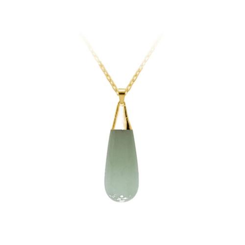 Aventurine Natural Stone Necklace (Gold) - Birthstone for August