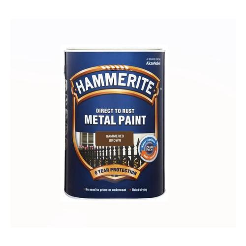 Hammerite Direct To Rust - Hammered Brown 500ml