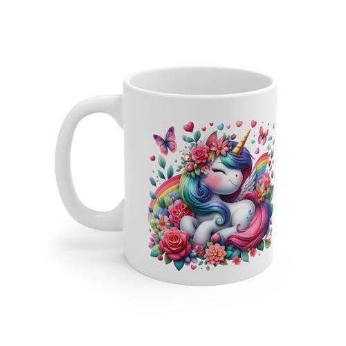 Unicorn and Flowers Mug