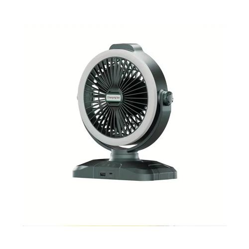 Rechargeable Table Fan With 180 Rotation and LED Light