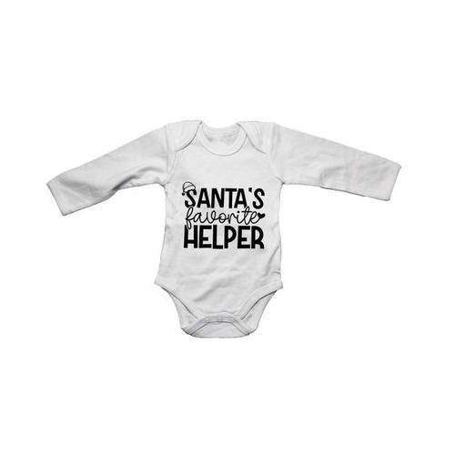 Santa's Favorite Helper - Christmas - Long Sleeve - Baby Grow