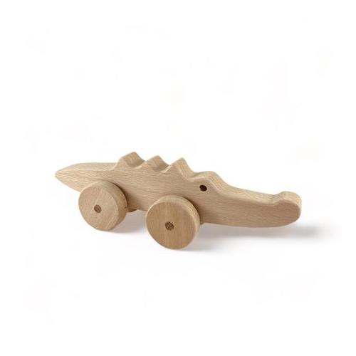 Timmy Toys Wooden Crocodile Toy Push Car