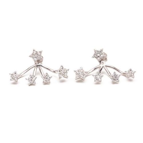 Night Arrow - 925 Sterling Silver - Celestial Cascade Earrings