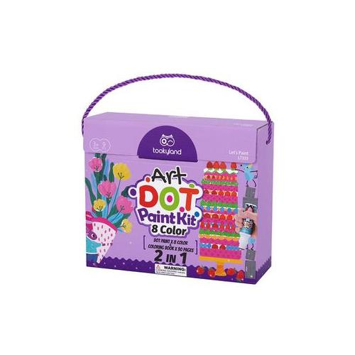 TookyToy Dot Art Paint Kit: 8 Paint Colours
