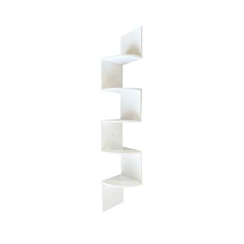 Multi-Layer Floating 5-Tier Corner Shelf with Mounting Screw & Screwdriver