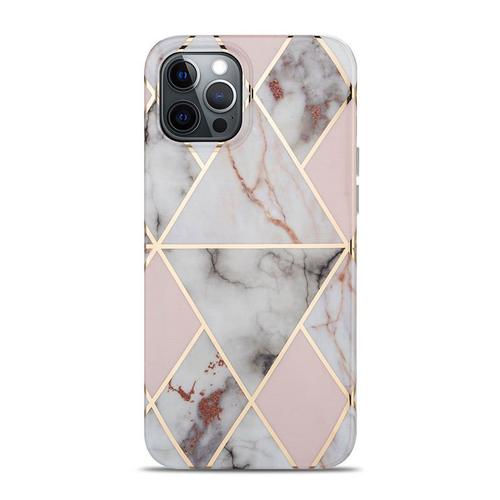 Sophisticated Geometric Cellphone Cover - iPhone - Pink & Gold