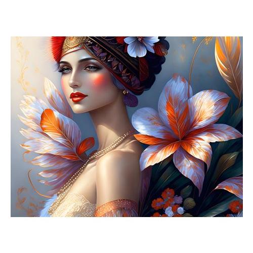 Canvas Wall Art - Flower Lady