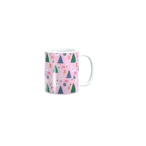 PepperSt Mug - Christmas Pattern Tiny Tree Gifts Bow