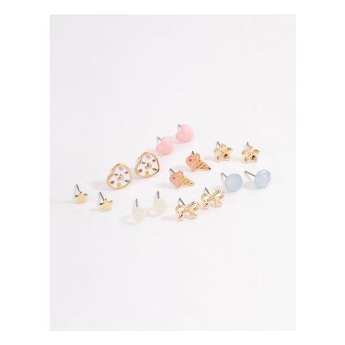 Pastel Heart & Ice Cream Earrings 8-Pack