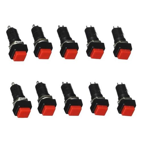 Push Button Red - 10 Pack