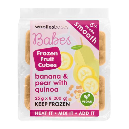 Babes Frozen Banana and Pear with Quinoa Fruit Cubes 25 g x 8