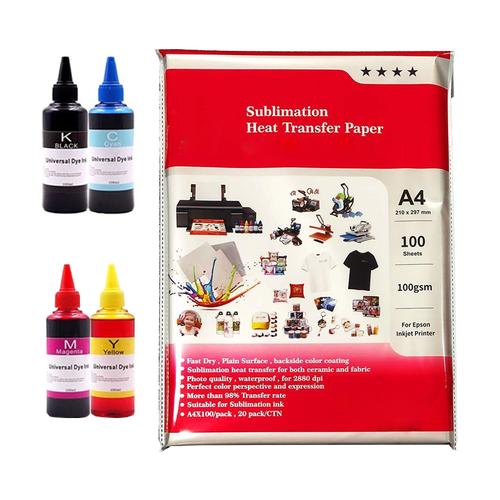 Sublimation Dye ink and paper combo set