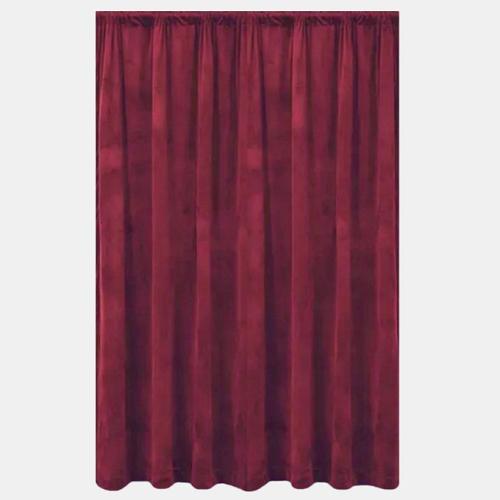Readymade Curtain -100% Blackout Curtain -Velvet Red -Taped