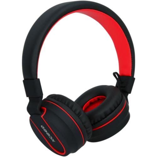 Xceed Pulse Black & Red Foldable Wired Microphone Stereo Headphones