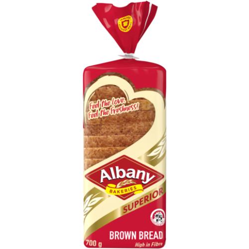 Albany Superior Sliced Brown Bread Loaf 700g