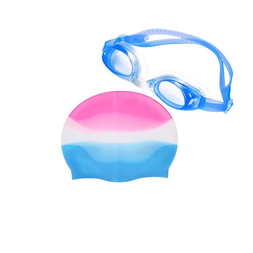 Swim Cap and Swim Goggles Kids Set - For Toddler Kids Girls Boys Youth