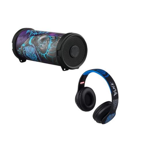 Marvel Black Panther Bluetooth Headphones and Speaker Bundle